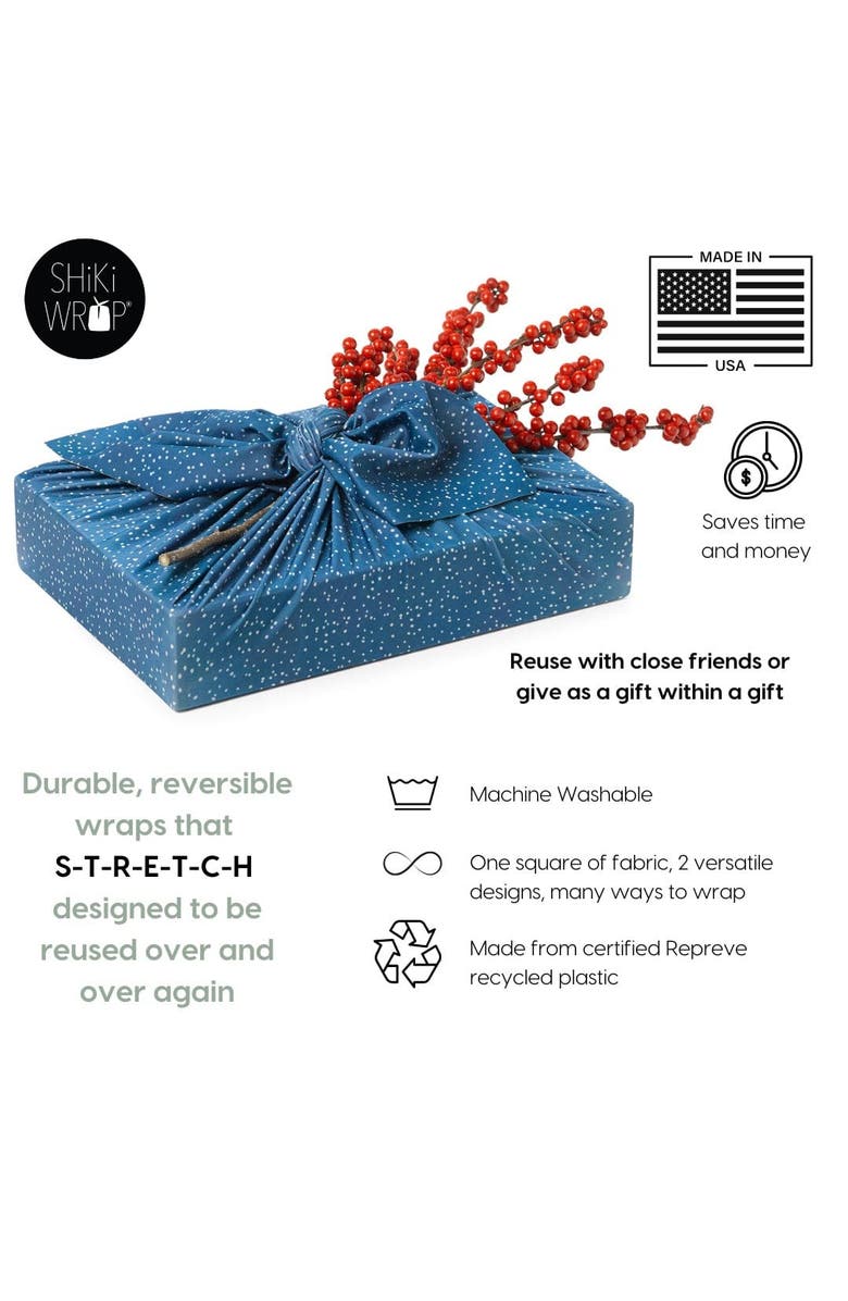 Shiki Wrap Assorted Set of 9 Reusable Cloth Furoshiki Gift Wrap, Alternate, color, Holiday Collection