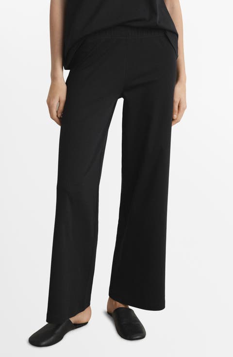 Solid Cotton Pajama Pants