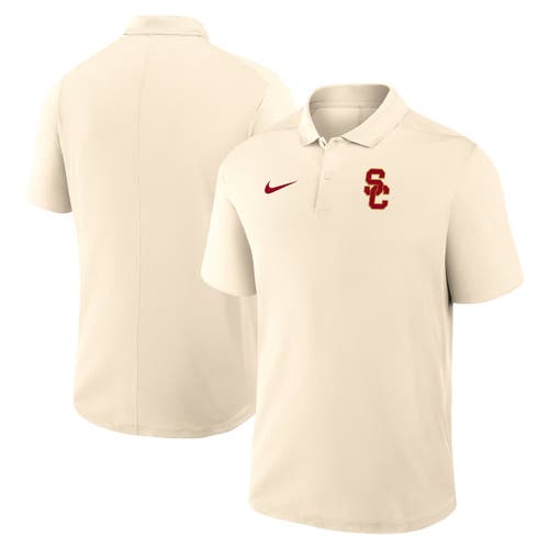 Nike Tan Usc Trojans Primary Logo Victory Performance Polo In Brown