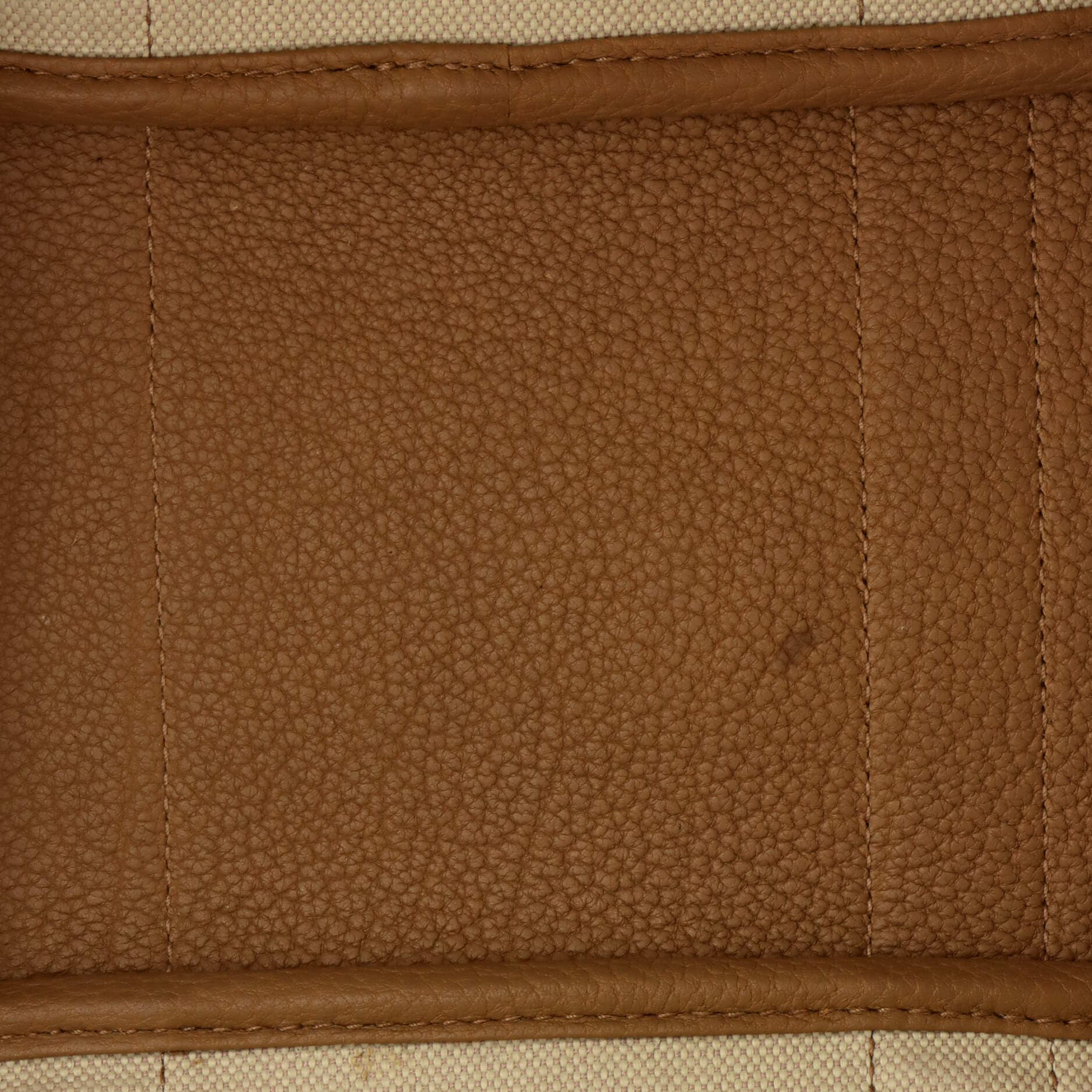 Pre-Owned Hermes Garden Party Tote Toile and Leather 30, Alternate, color, Beige