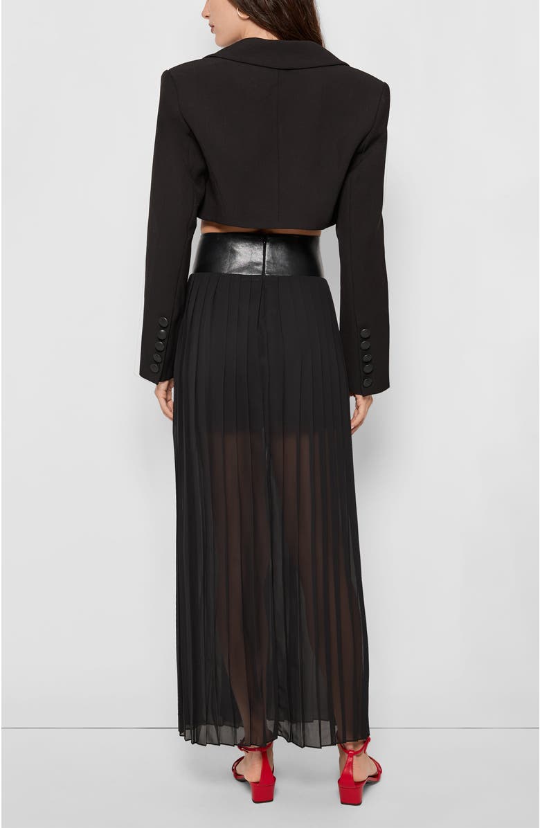 AS by DF Felice Pleated Skirt, Alternate, color, Black