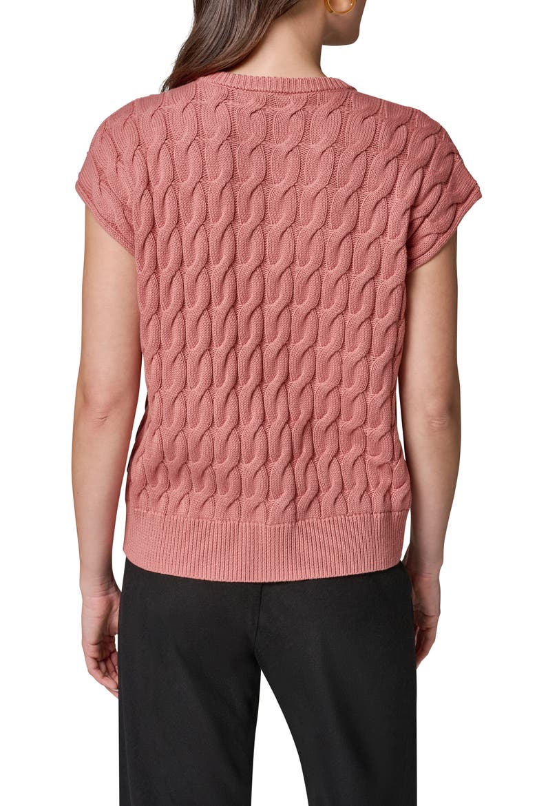 Extended Shoulder Cable Cardigan, Alternate, color, DESERT CLAY