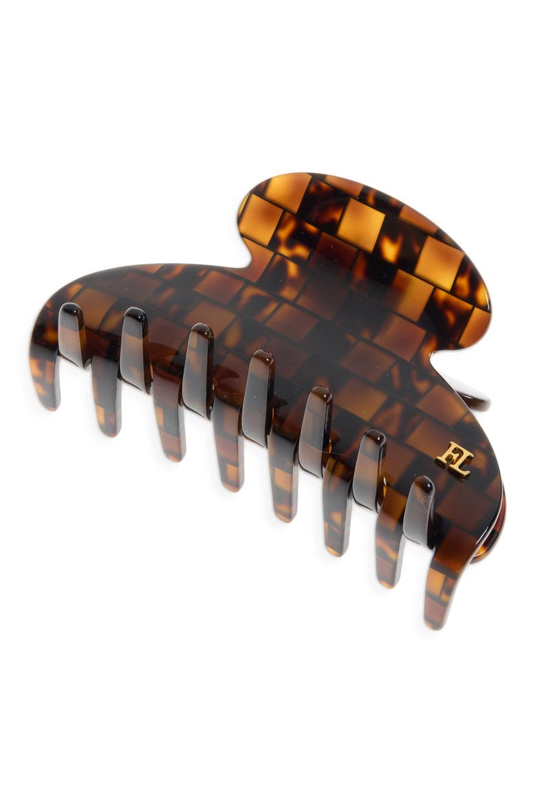 Couture Claw Clip, Main, color, UMBER
