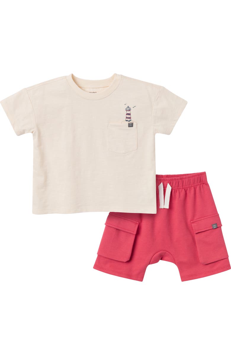 Modern Moments<sup>™</sup> by Gerber Top and Cargo Shorts Set, Main, color, Beige