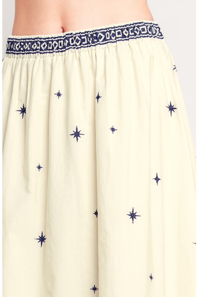 Print Cotton Maxi Skirt, Alternate, color, OFF WHITE