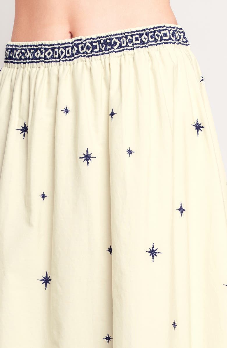 FLYING TOMATO Print Cotton Maxi Skirt, Alternate, color, Off White