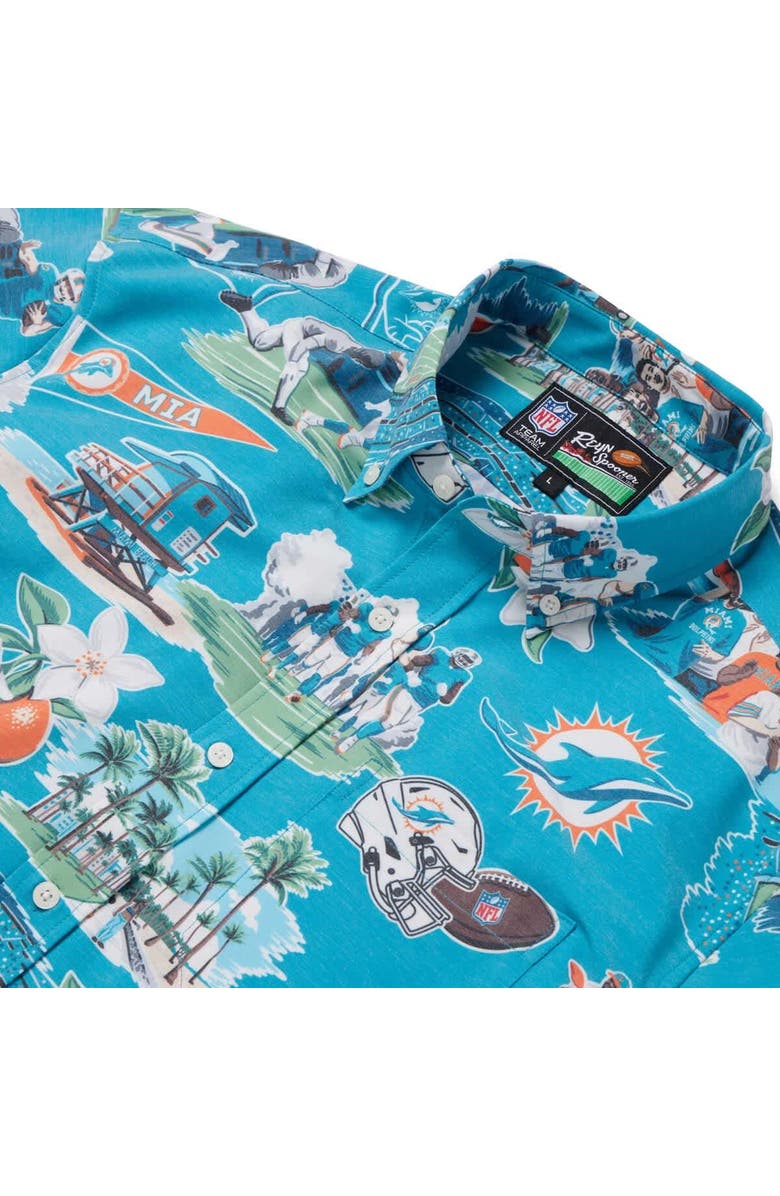 Reyn Spooner Men's Reyn Spooner Aqua Miami Dolphins Scenic Button-Down Shirt, Alternate, color, Aqua