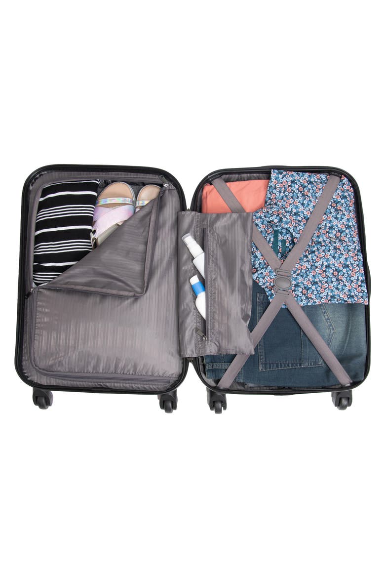Out of Bounds 28" Lightweight Hardside 4-Wheel Spinner Luggage, Alternate, color, BLACK