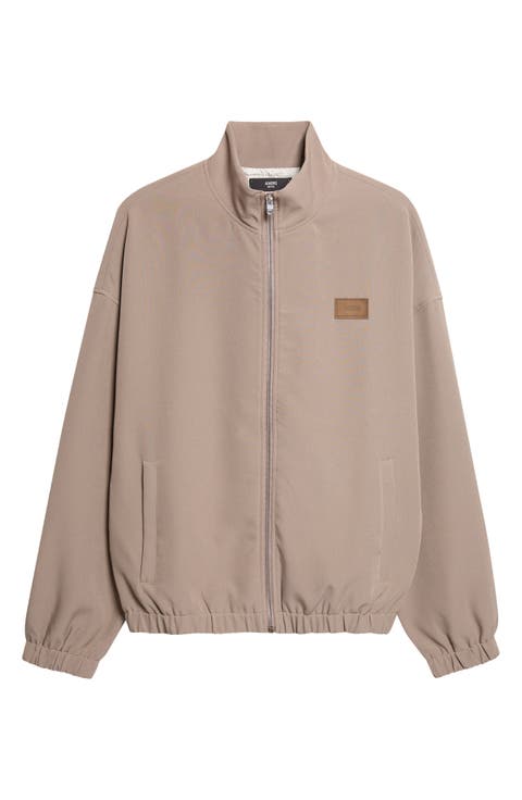 Logo Patch Stretch Cady Track Jacket