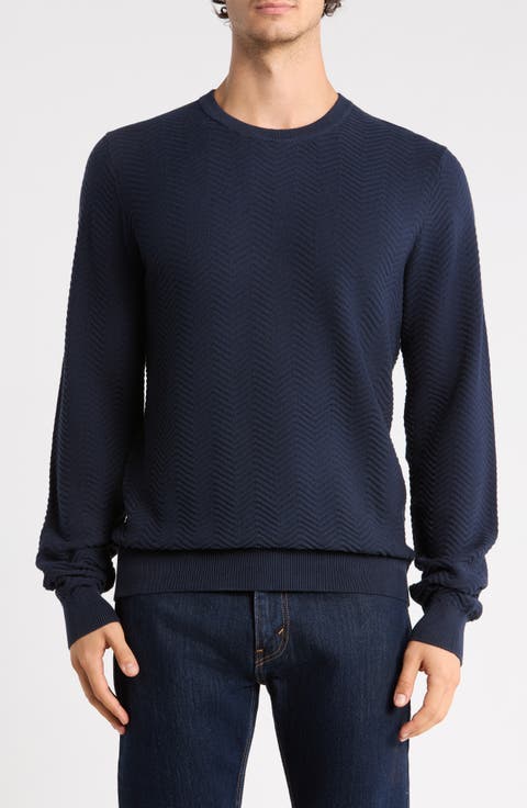 Herringbone Crewneck Sweater
