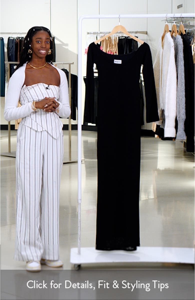 Korey Off the Shoulder Long Sleeve Maxi Dress, sales video thumbnail