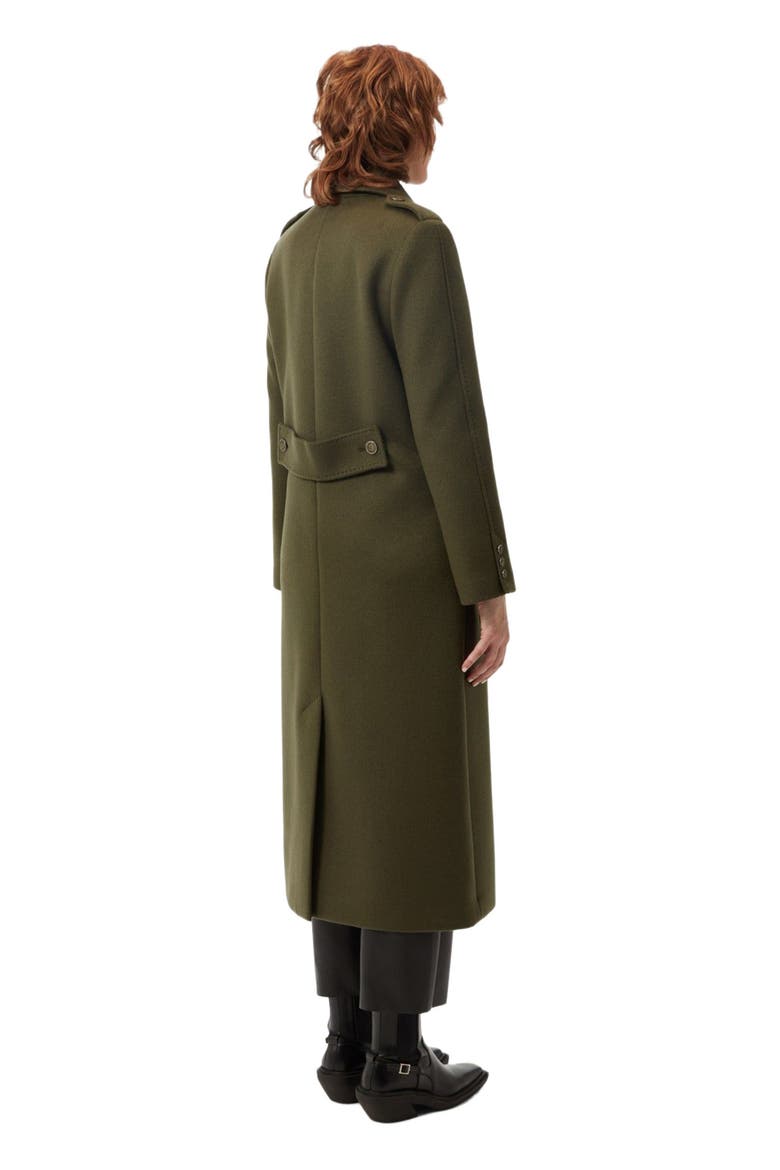 Double-Breasted Cashmere Coat, Alternate, color, avocado