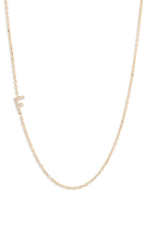 Love Letter Pavé Diamond Initial Pendant Necklace