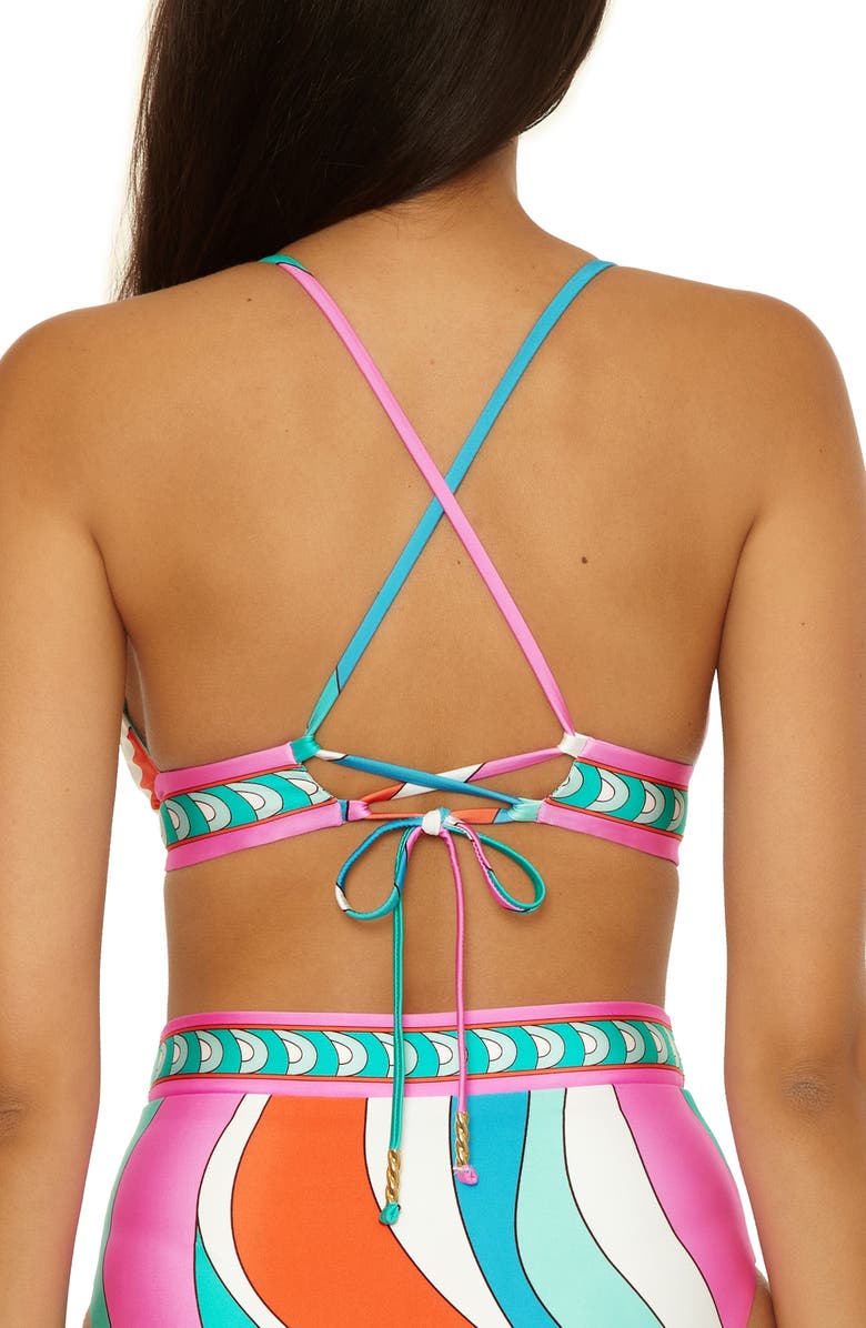 Trina Turk Apollo Reversible Halter Bikini Top, Alternate, color,