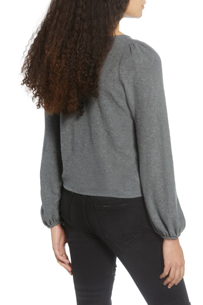 Long Sleeve Top, Alternate, color, CHARCOAL