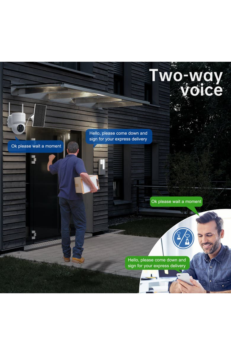 Eco4Life Smart WiFi Spotlight Battery Camera, Alternate, color, White