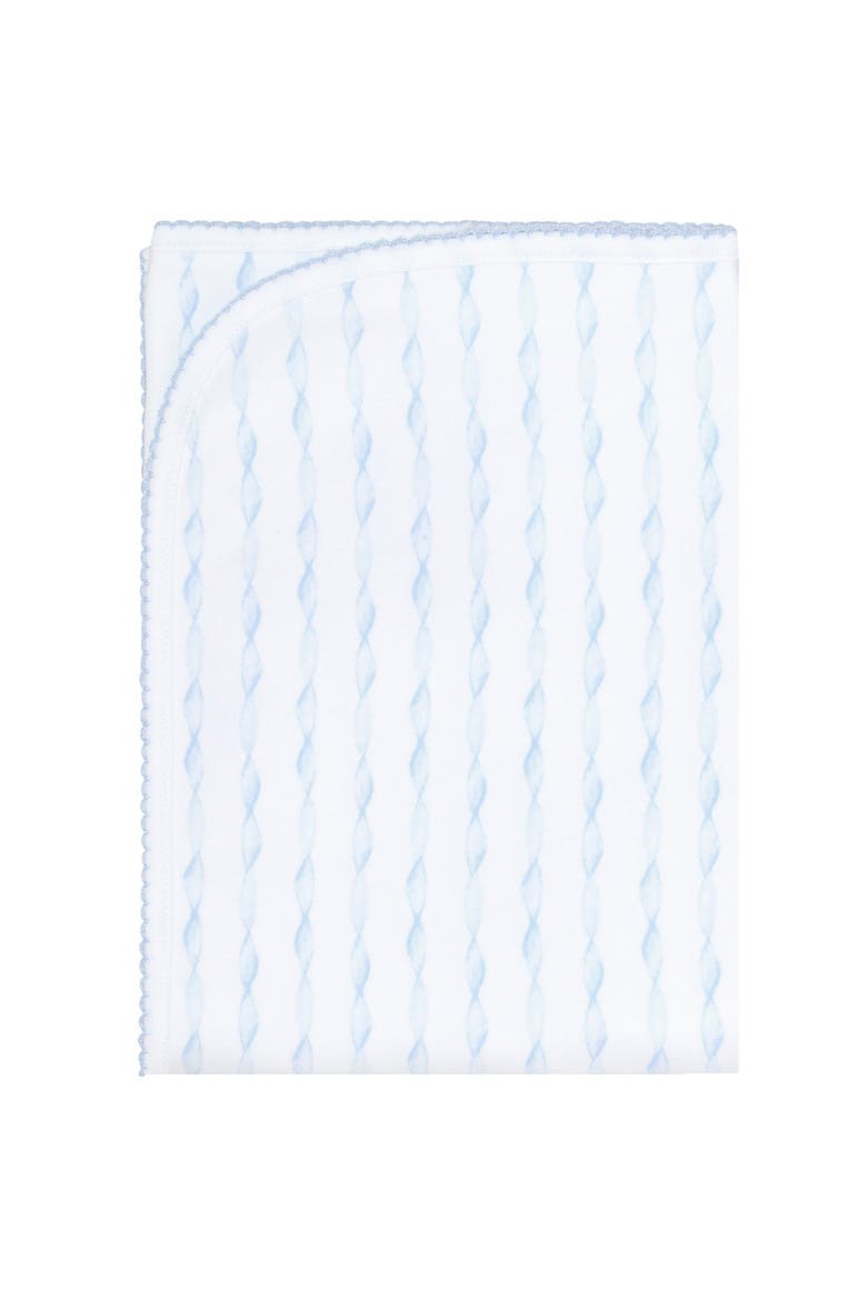 Baby Boy Cotton Blanket, Main, color, Blue Twirls