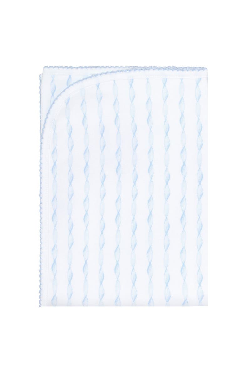 Nellapima Baby Boy Cotton Blanket, Main, color, Blue Twirls