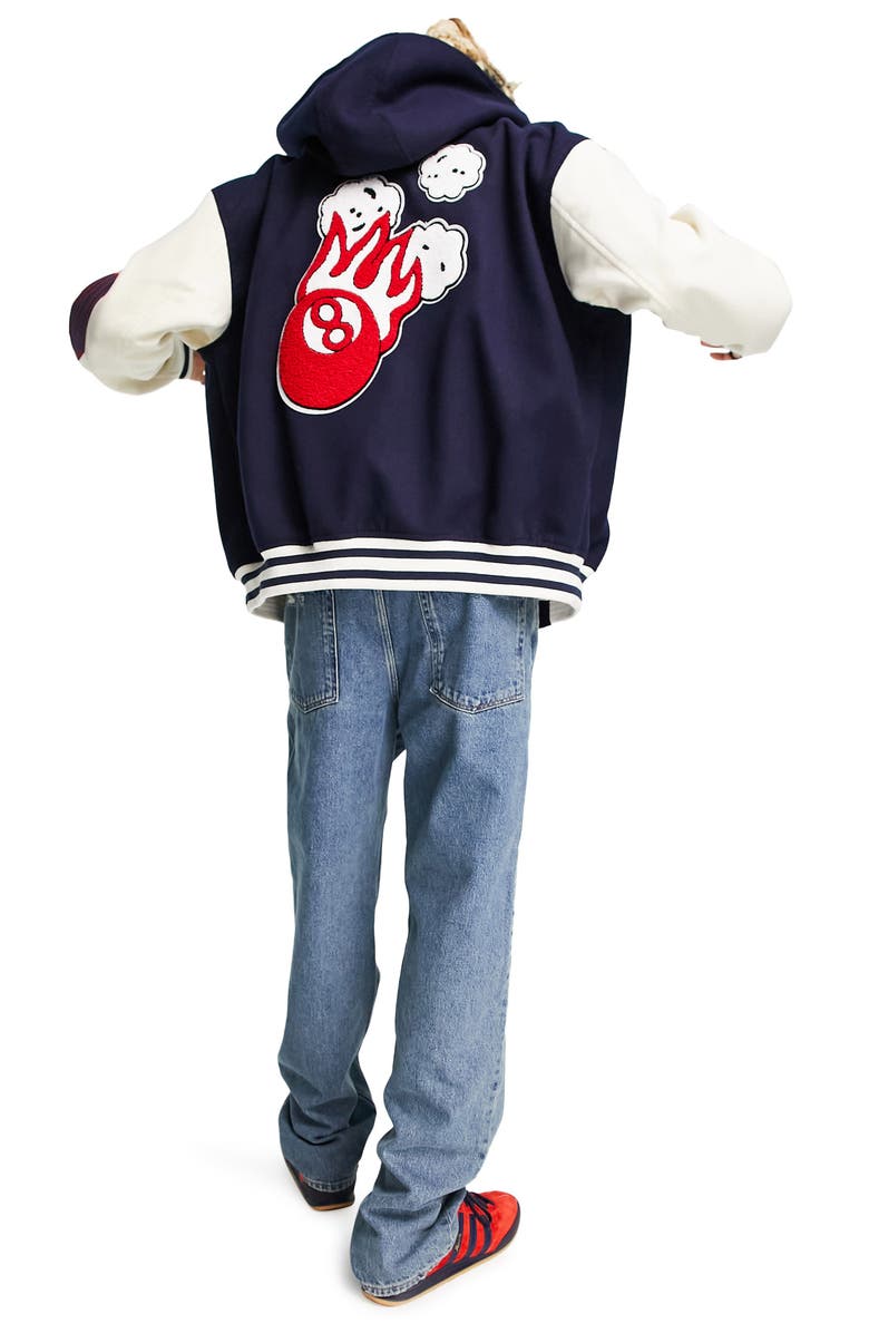 ASOS DESIGN Oversize Varsity Blazer, Alternate, color, 