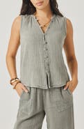Splendid Ava Cotton Gauze Button-Up Tank