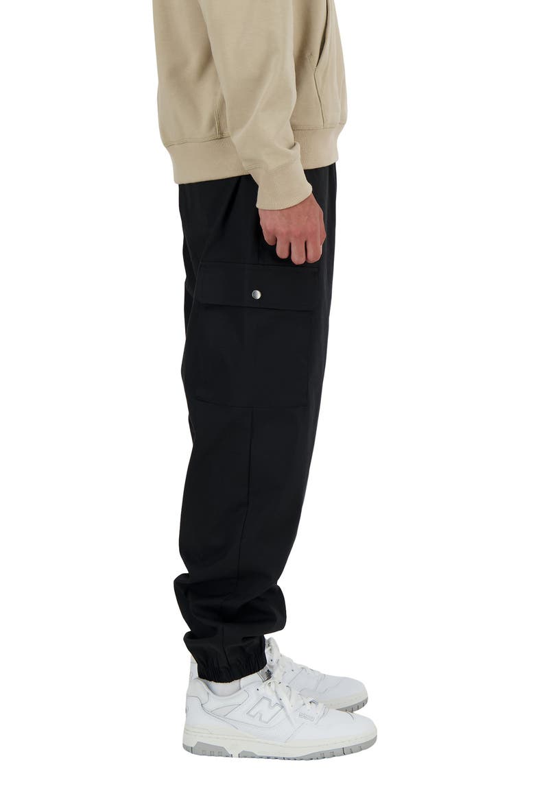 Icon Stretch Twill Cargo Joggers, Alternate, color, BLACK