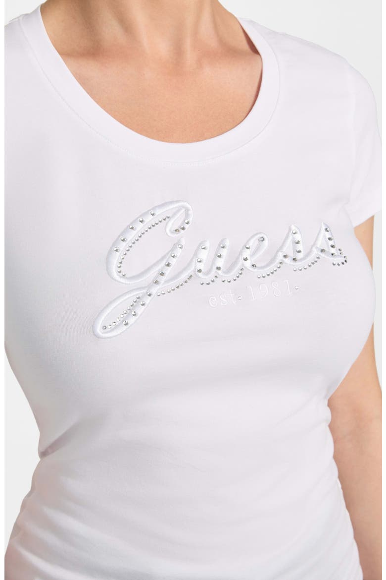 Logo Script T-Shirt, Alternate, color, PURE WHITE
