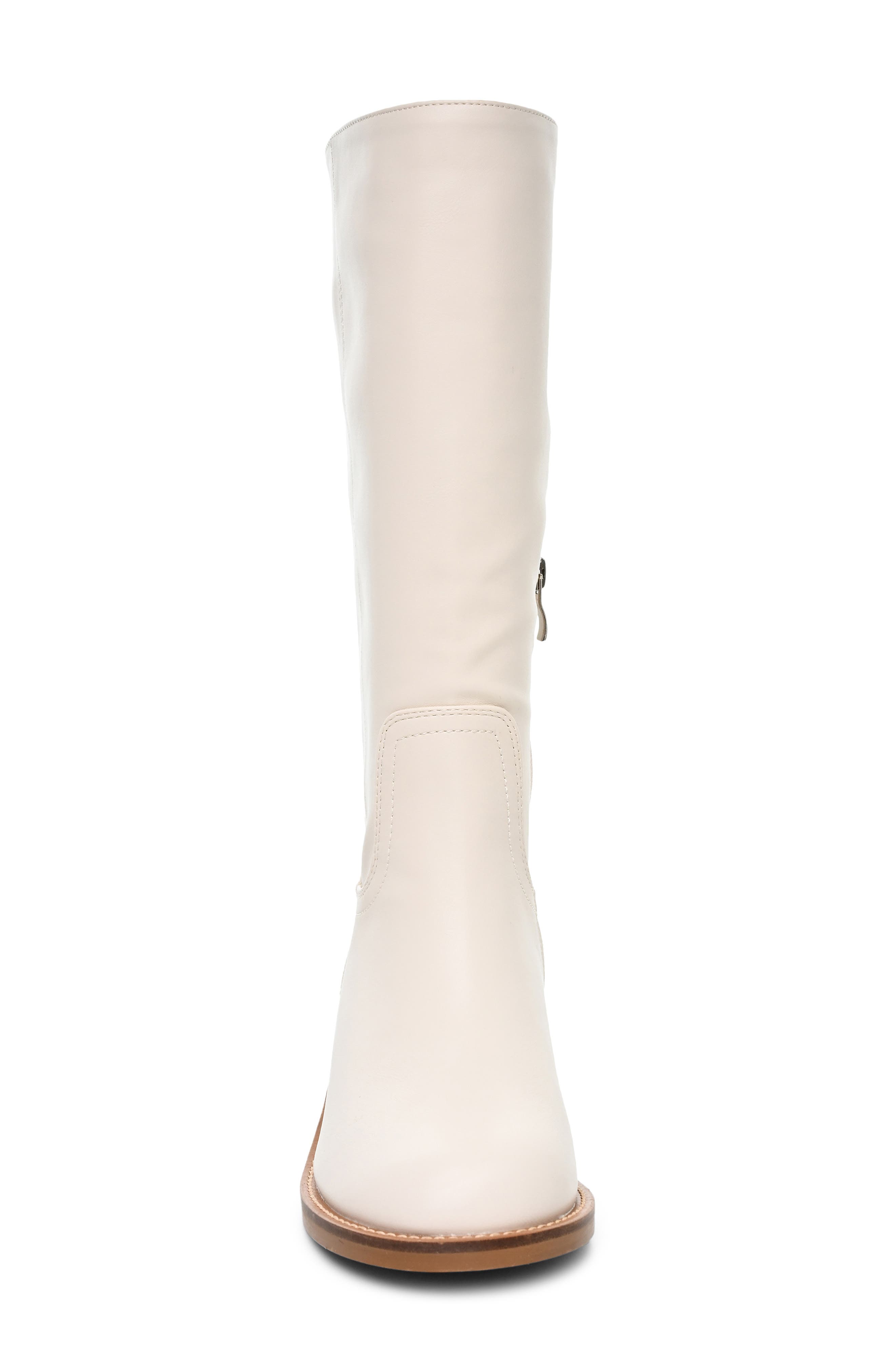 Faux Leather Boot, Alternate, color, BONE