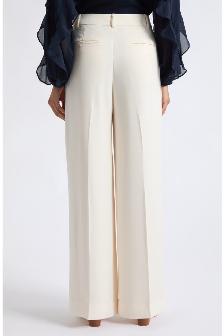 High Waist Georgette Wide Leg Pants, Alternate, color, WINTER CREAM IVORY
