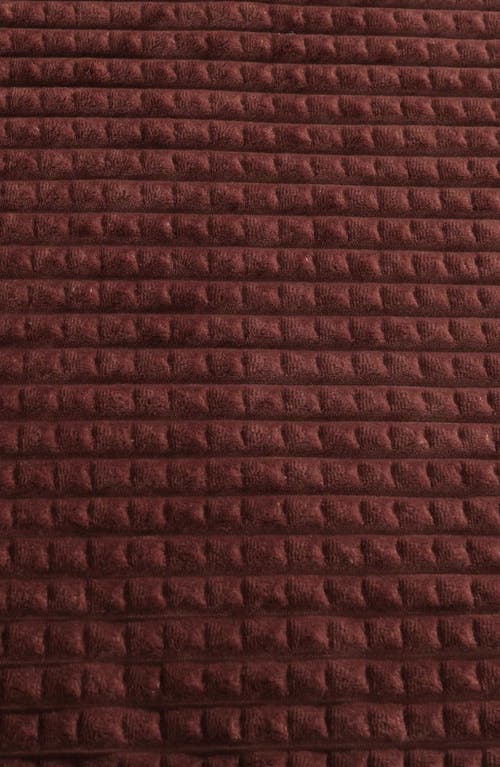 Kenneth Cole New York Kcny Textured Solid Jacquard Plush Reversible Throw Blanket In Dark Red