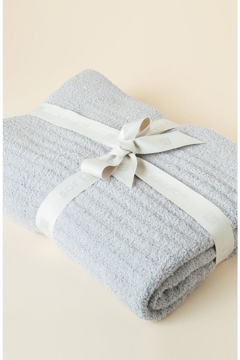 Ultra-Soft Solid Rib Marshmallow Blanket, Main, color, Grey