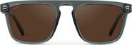 WMP Eyewear Sawyer - 53mm Squared Aviator Polarized Sunglasses