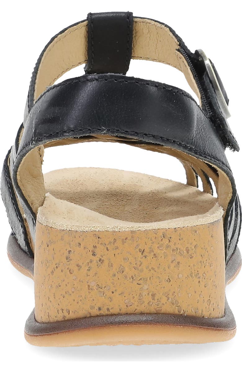 Dansko Christa Slingback Platform Wedge Sandal, Alternate, color, Black