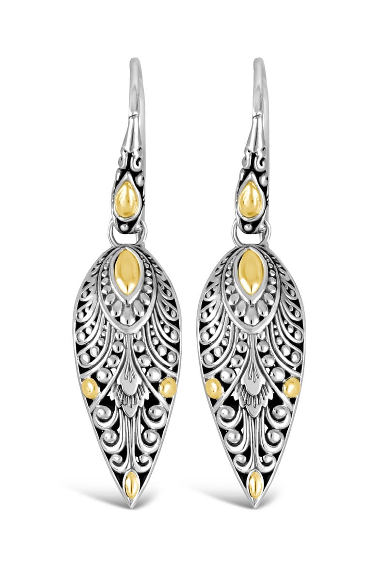 Angel Wings Earrings in Sterling Silver and 18K Gold, Alternate, color, Silver