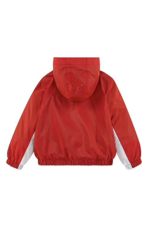 Nike Kids' Swoosh Fleece Lined Windbreaker Jacket In University Red