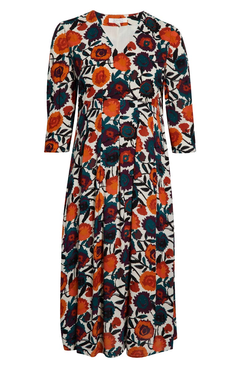 Seasalt Cornwall Etta Floral Pleated Midi Dress, Alternate, color,