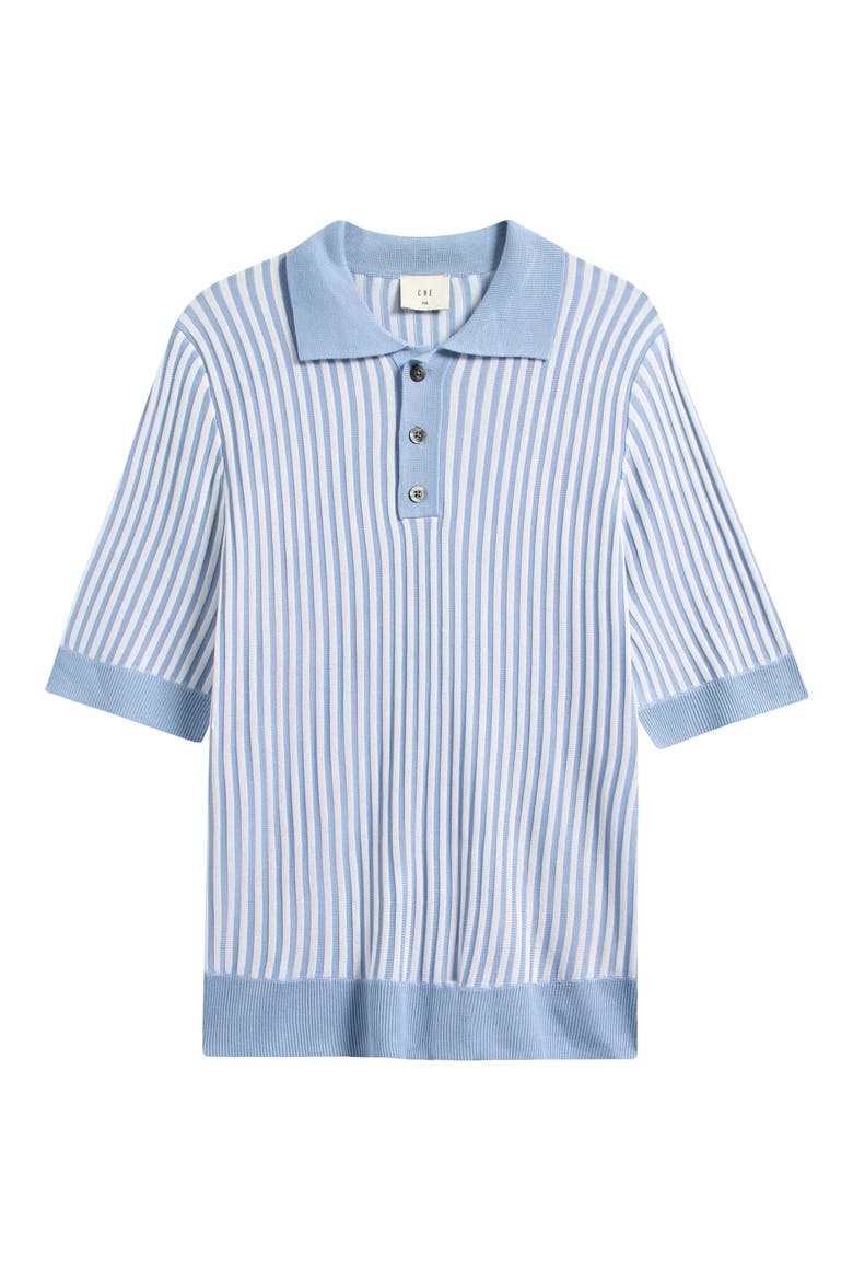 Roca Stripe Polo, Main, color, POWDER BLUE