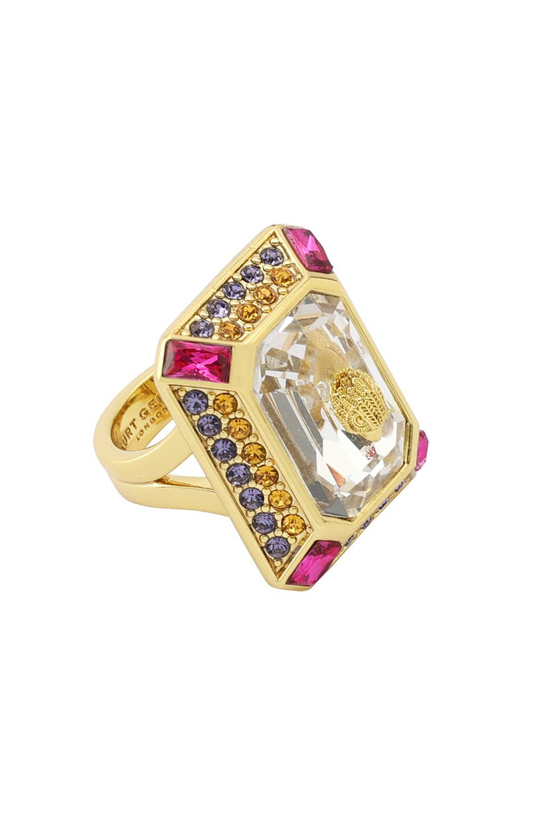 Kurt Geiger London Stone Enamel Cocktail Ring, Alternate, color, Pink