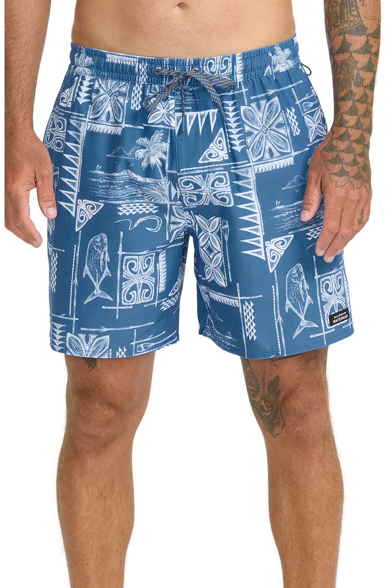 Mix Pack Print Swim Trunks, Main, color, FEDERAL BLUE