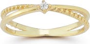 GLAZE JEWELRY Cubic Zirconia Crisscross Ring