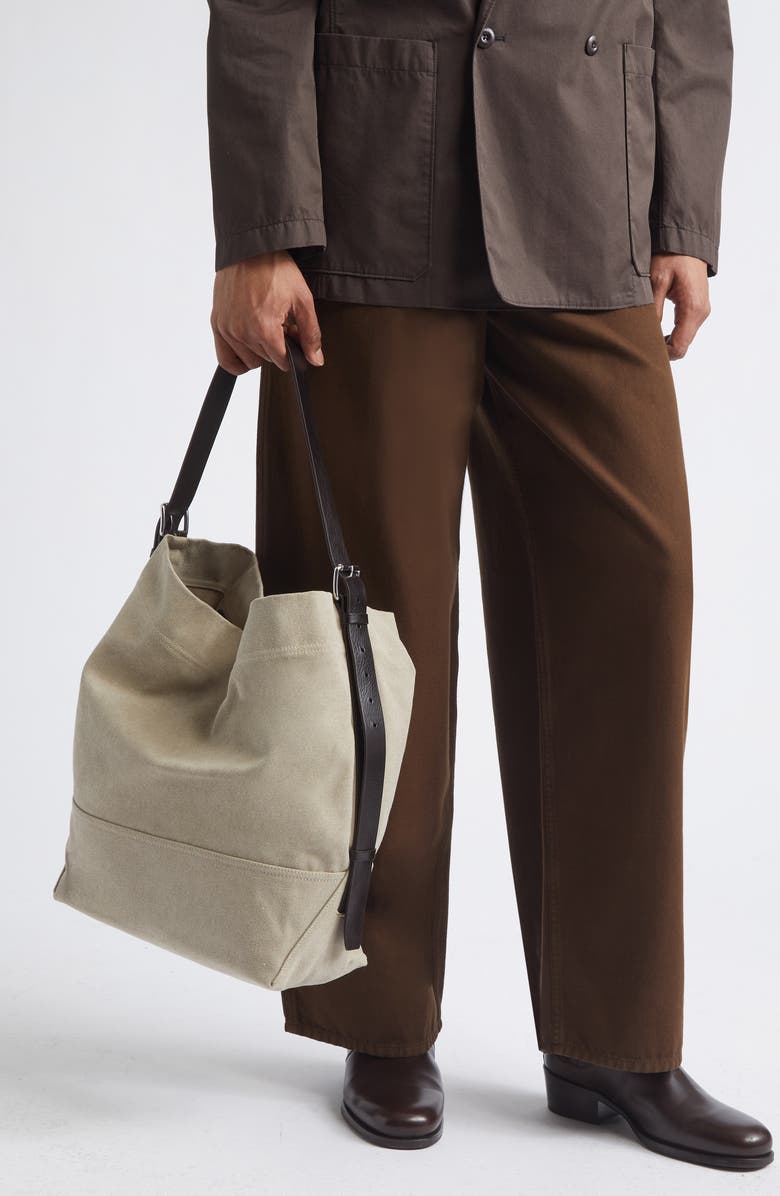 Lemaire Belted Canvas Tote, Alternate, color, Dark Linen