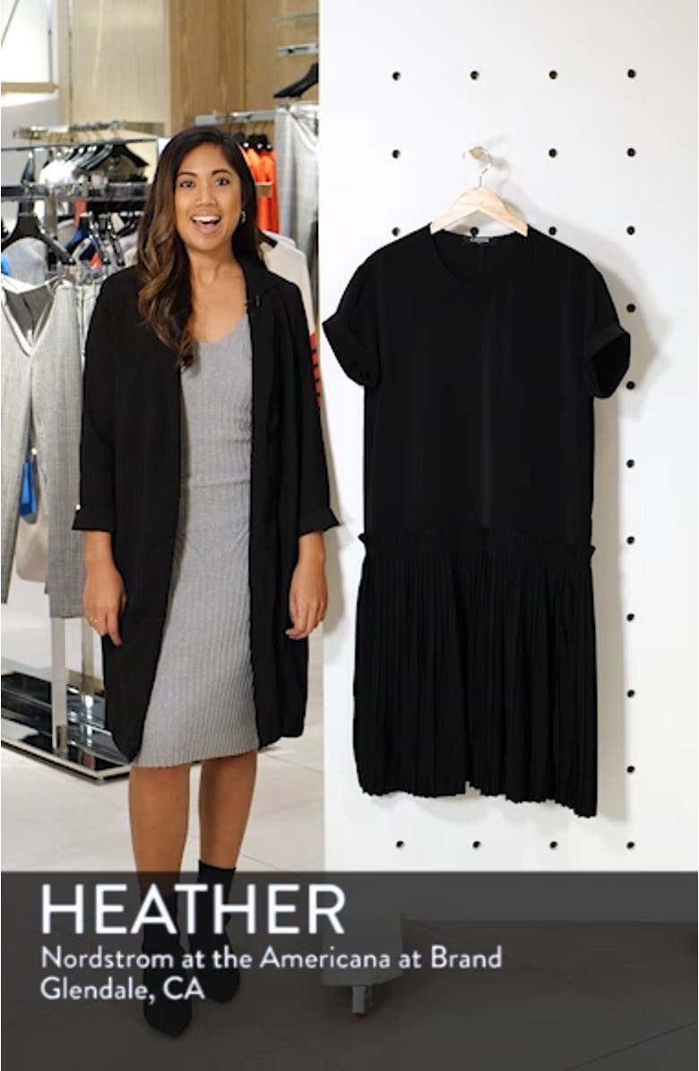 Crystal Pleated Drop Waist Shift Dress, sales video thumbnail
