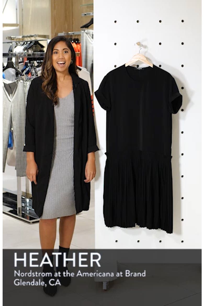 Crystal Pleated Drop Waist Shift Dress video