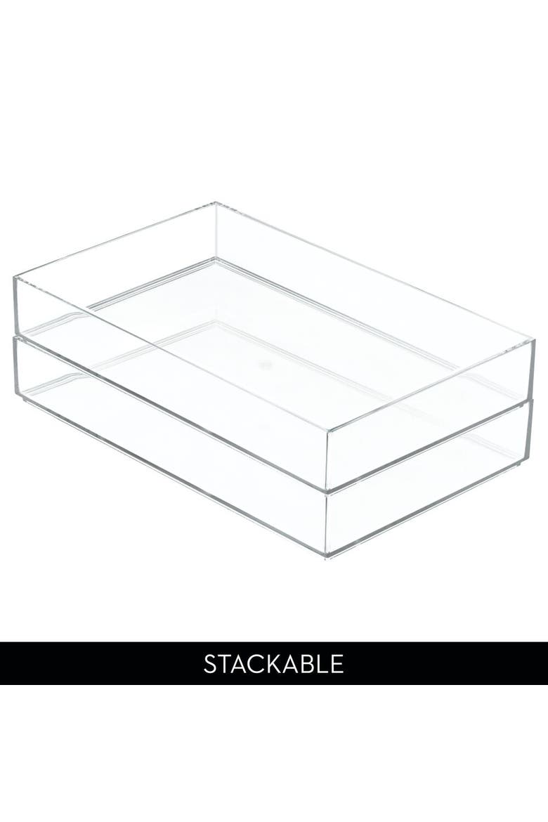 Set of 4 Makeup Drawer Organizer Trays for Vanity - Clear, Alternate, color, Clear