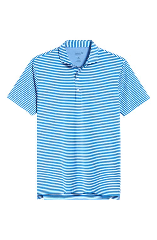 Johnnie-o Rex Stripe Performance Jersey Polo In Blue