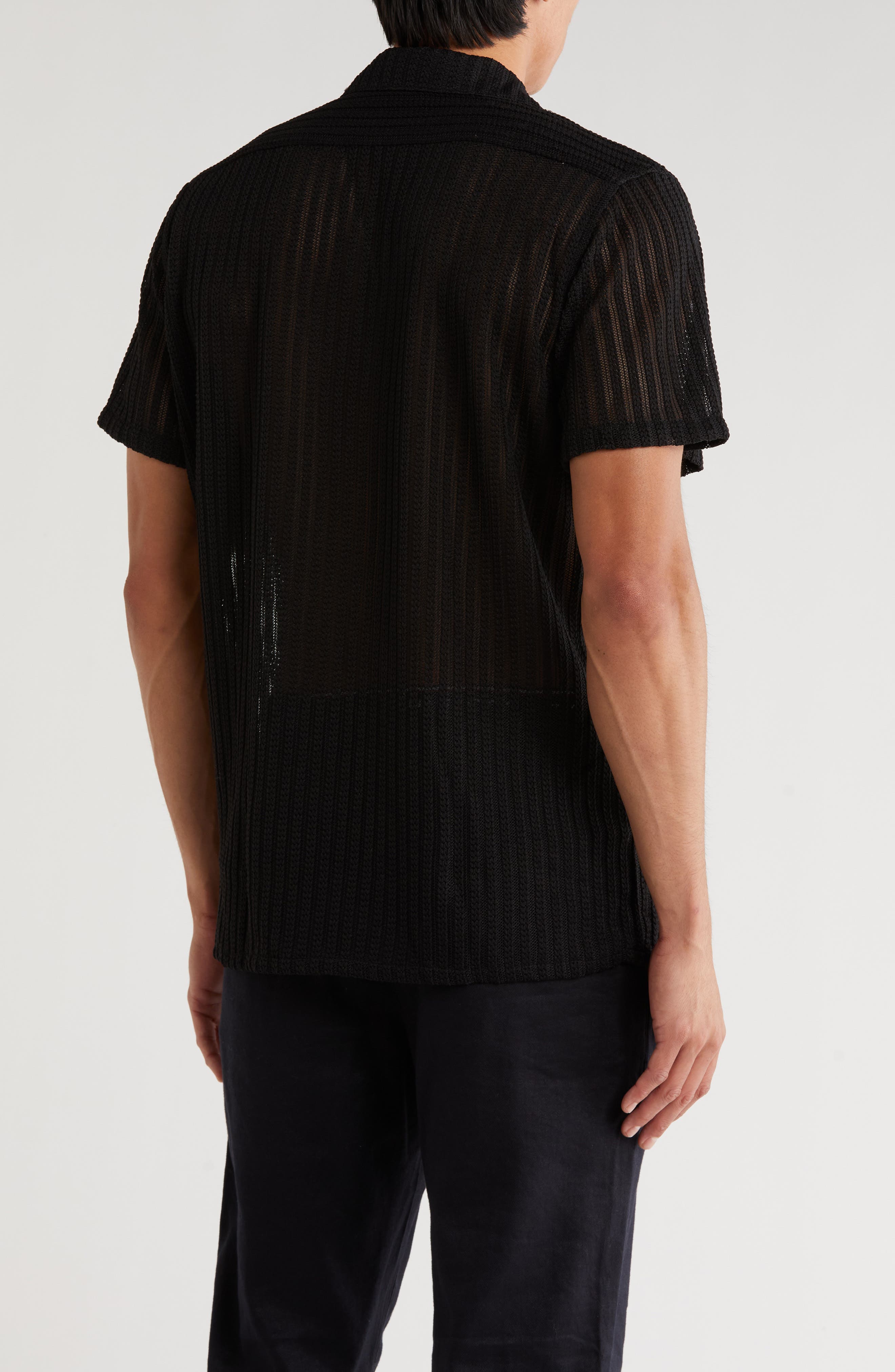 Textured Stripe Button-Up Shirt - image 2