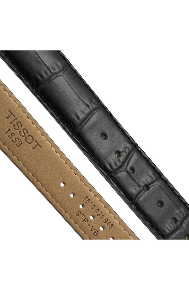 Tissot Tradition Leather Strap Watch, 42mm, Alternate, color, 