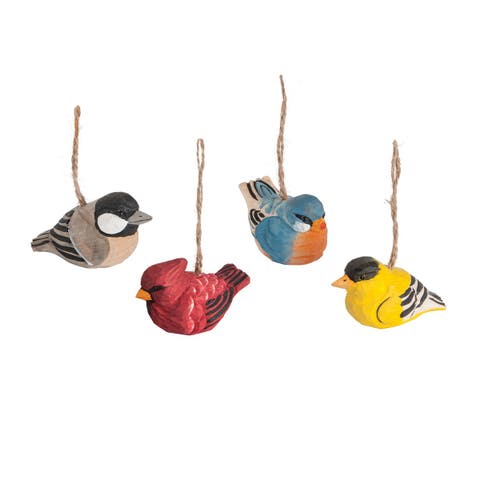 Carved Songbird Ornament A/4