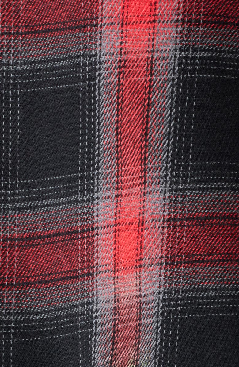 Billionaire Boys Club Rave Plaid Camp Shirt, Alternate, color, Black