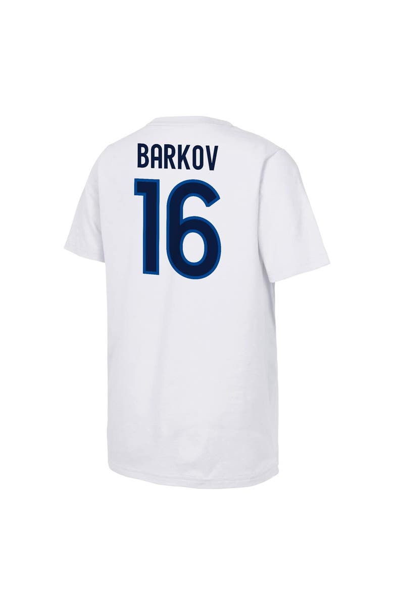 Outerstuff Youth Aleksander Barkov White Finland 2025 4 Nations Face-Off Player Name & Number T-Shirt, Alternate, color,