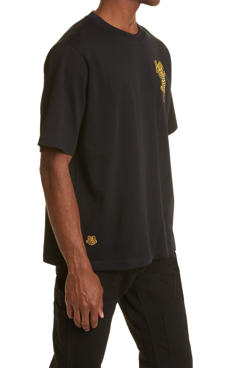 Oversize Climbing Tiger Graphic Tee, Alternate, color, BLACK